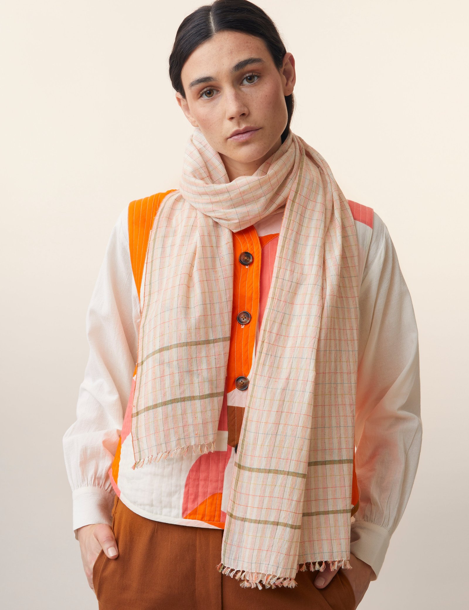 Natural Cotton Scarf  – MOISMONT